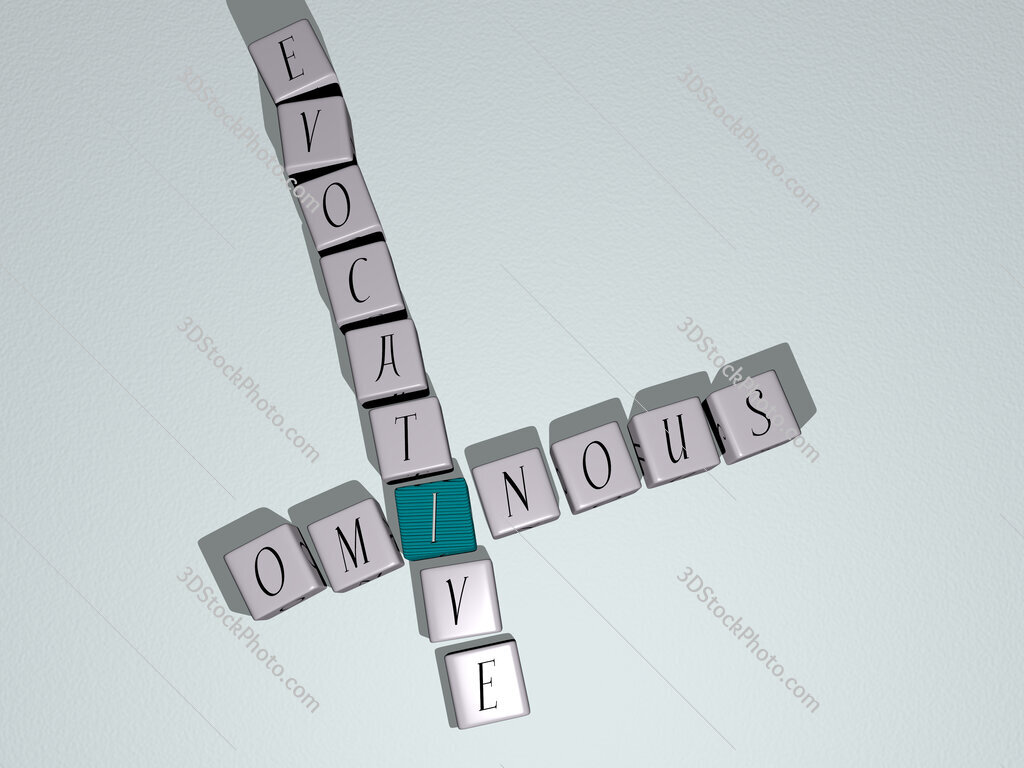 ominous evocative crossword by cubic dice letters