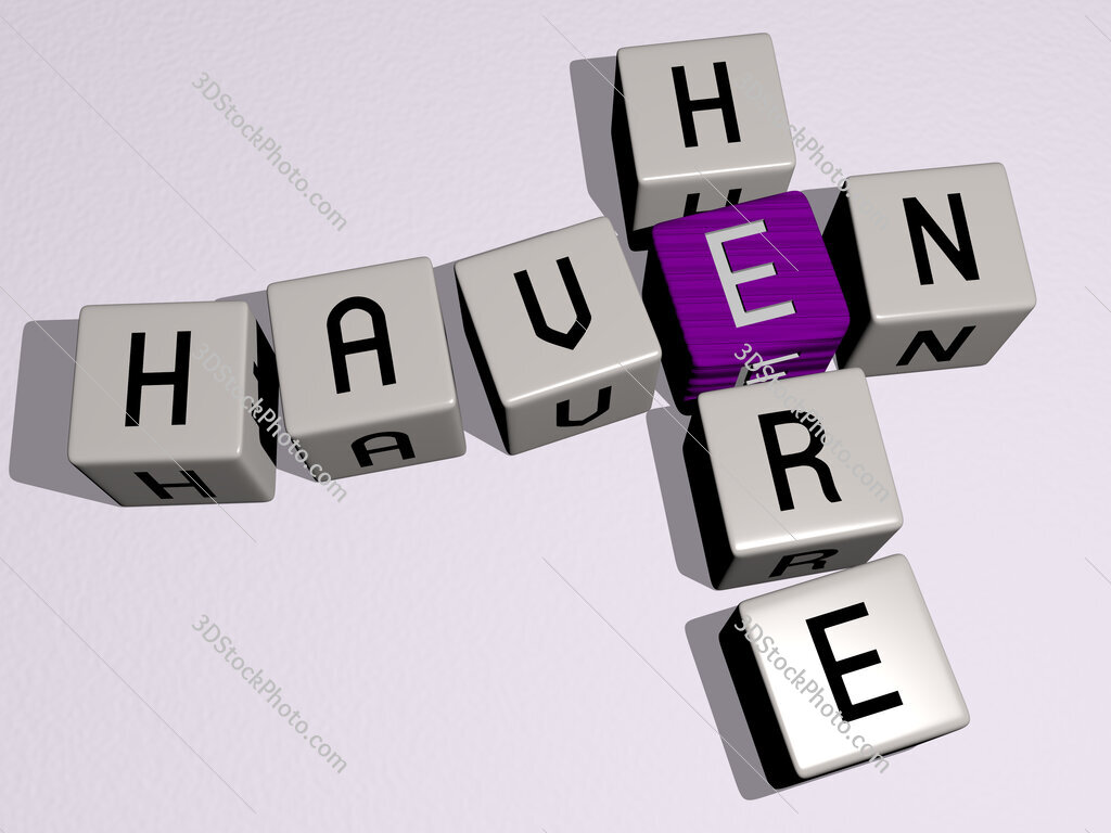 haven here crossword by cubic dice letters