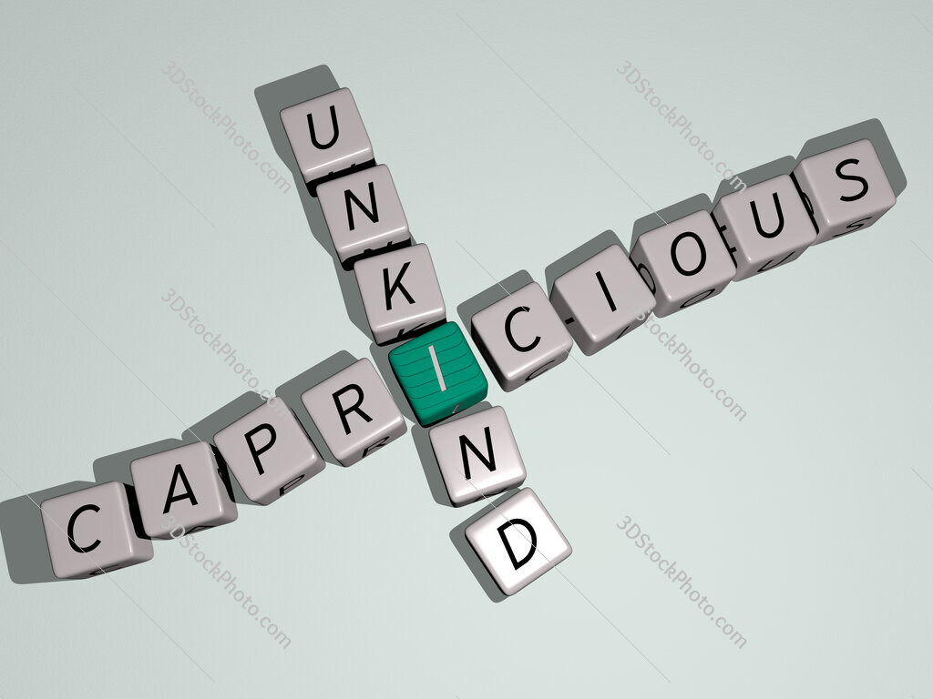 capricious unkind crossword by cubic dice letters