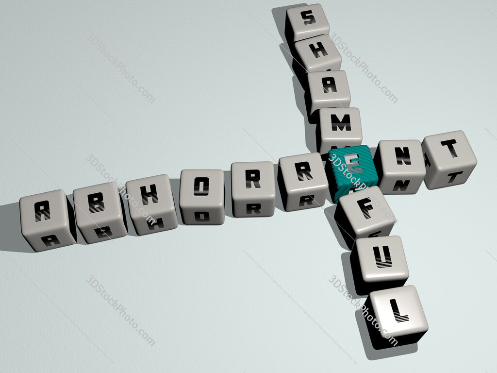 abhorrent shameful crossword by cubic dice letters