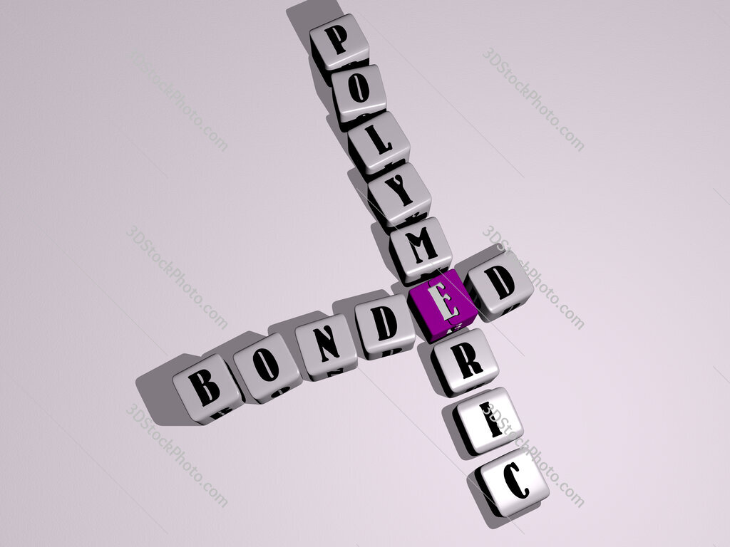 bonded polymeric crossword by cubic dice letters