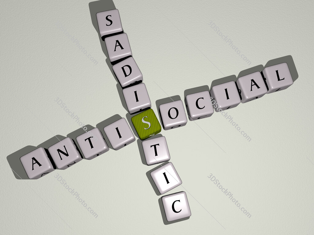 antisocial sadistic crossword by cubic dice letters