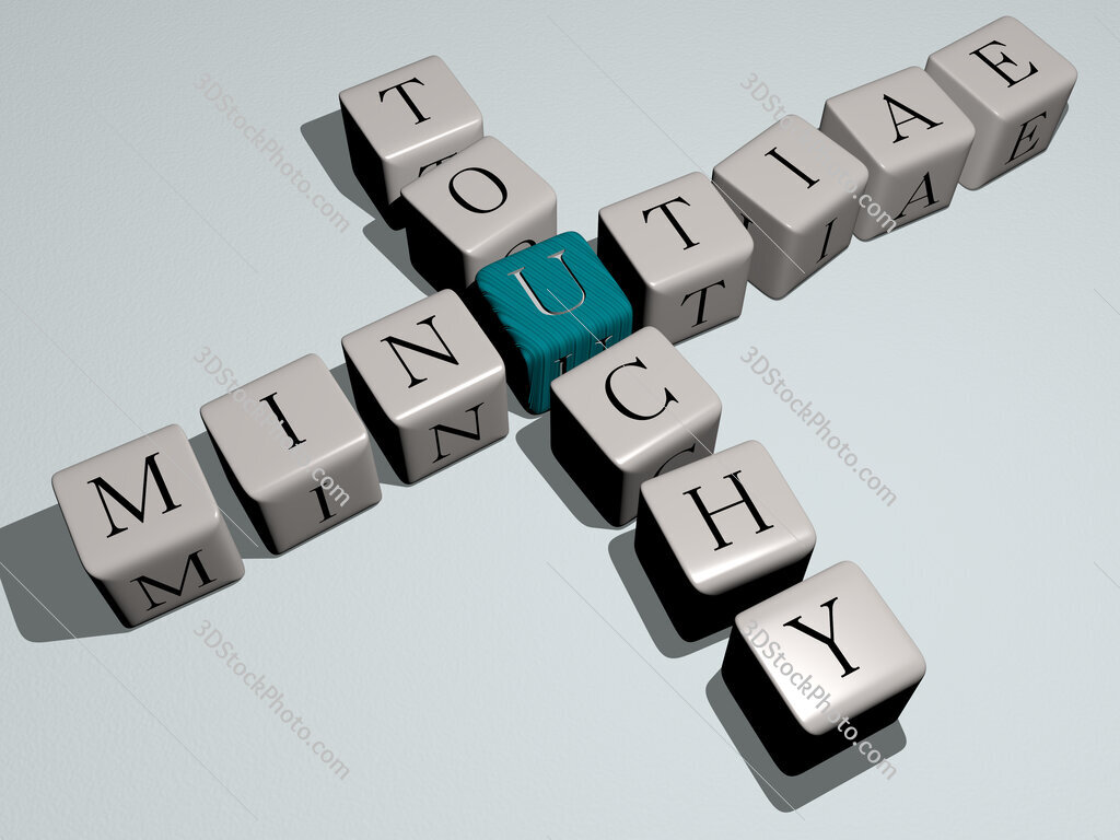 minutiae touchy crossword by cubic dice letters
