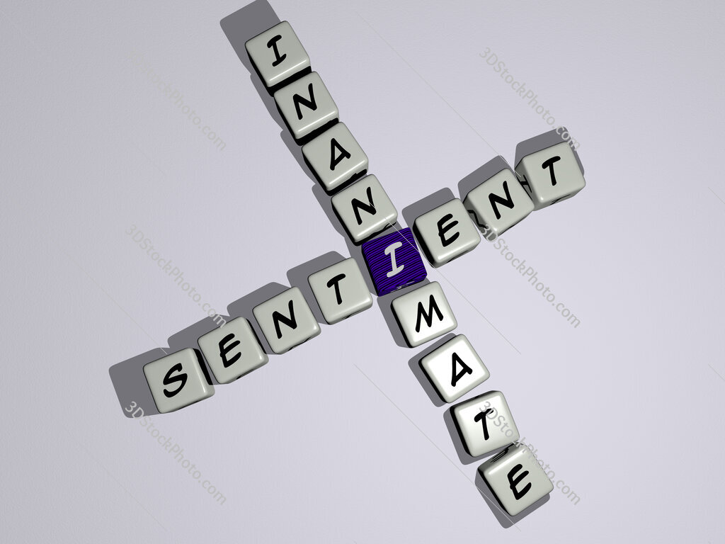 sentient inanimate crossword by cubic dice letters