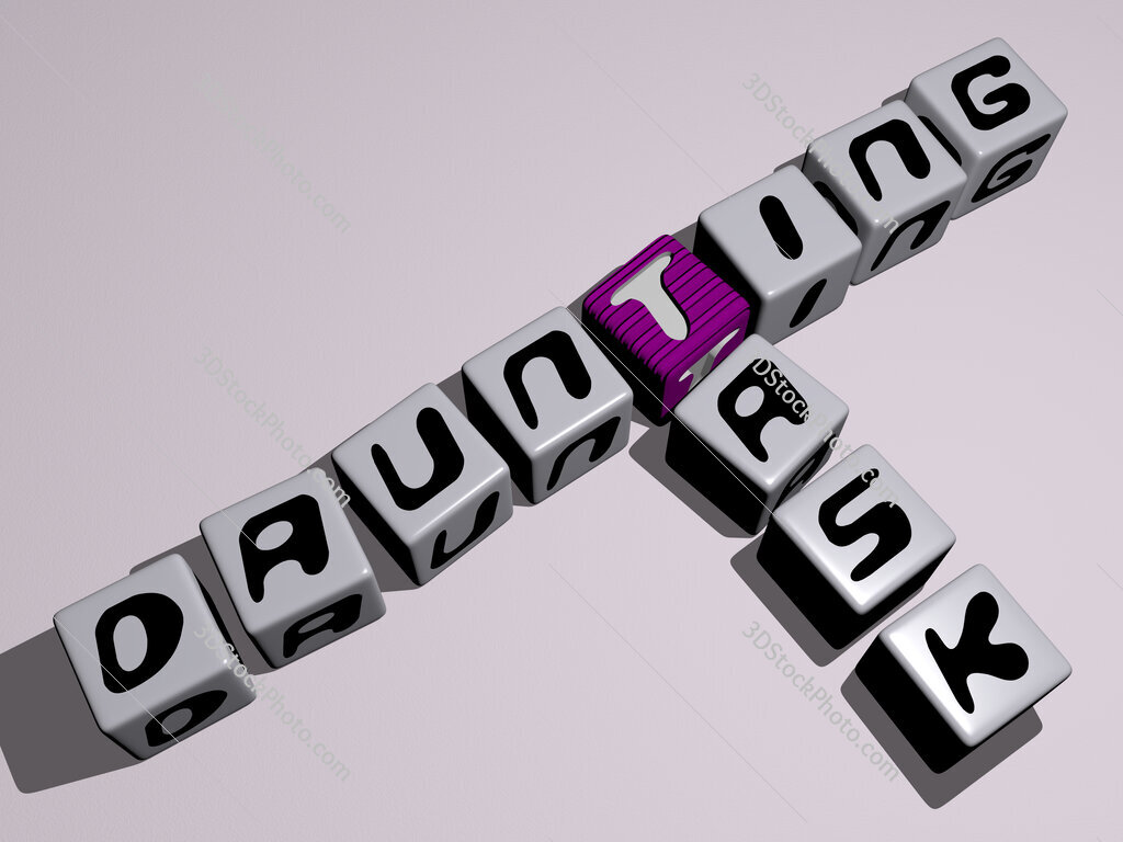daunting task crossword by cubic dice letters
