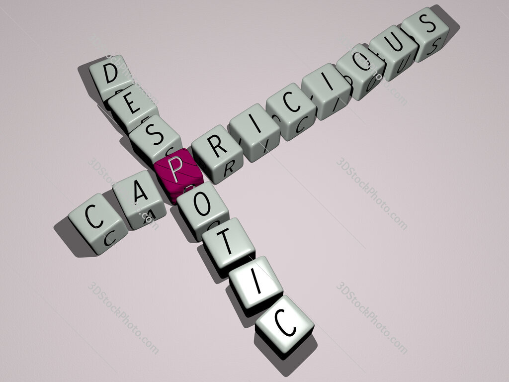 capricious despotic crossword by cubic dice letters
