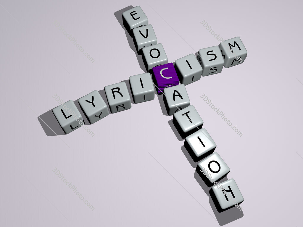 lyricism evocation crossword by cubic dice letters
