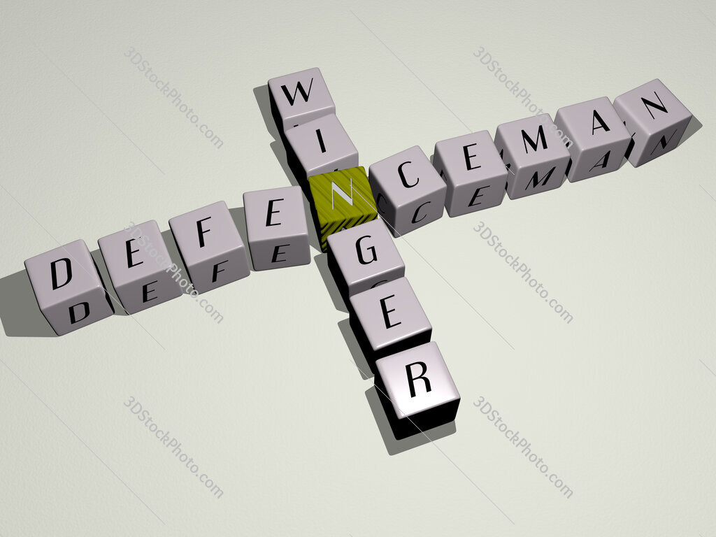defenceman winger crossword by cubic dice letters