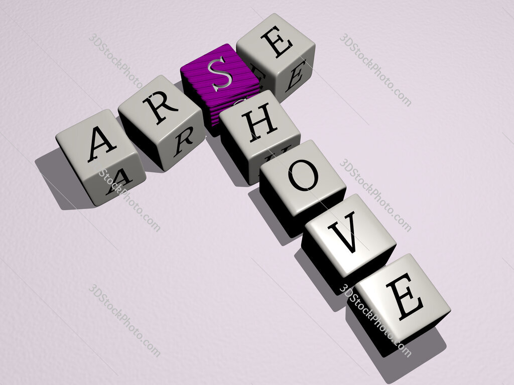 arse shove crossword by cubic dice letters