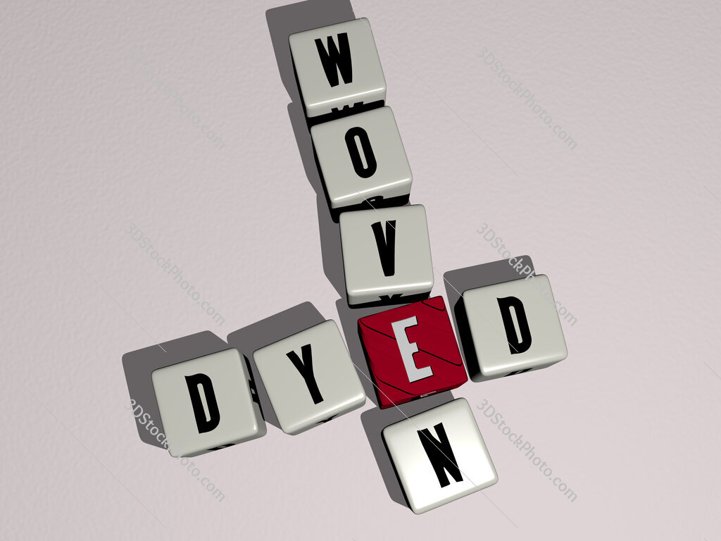 dyed woven crossword by cubic dice letters