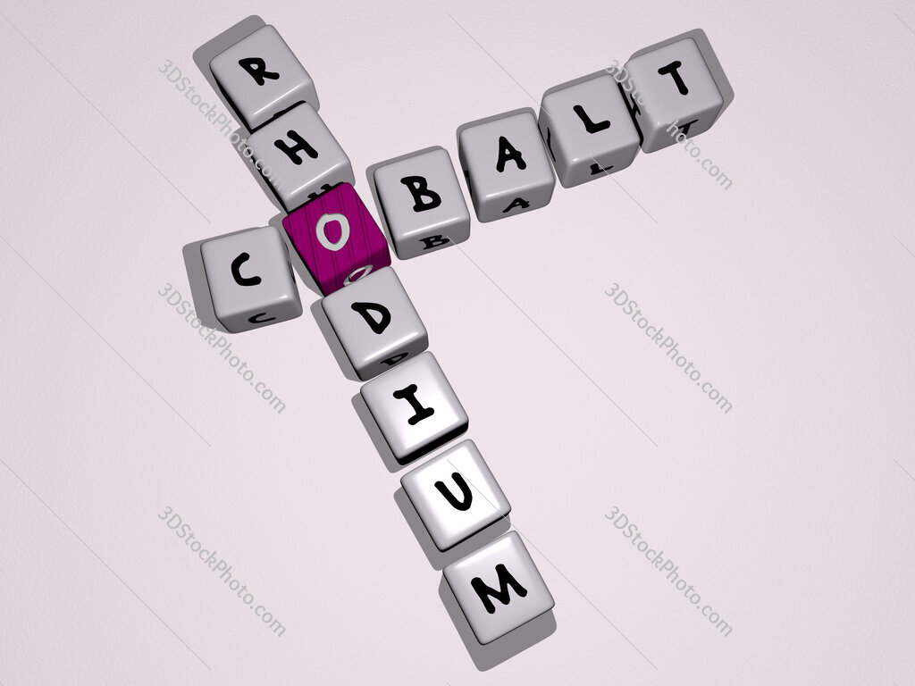 cobalt rhodium crossword by cubic dice letters
