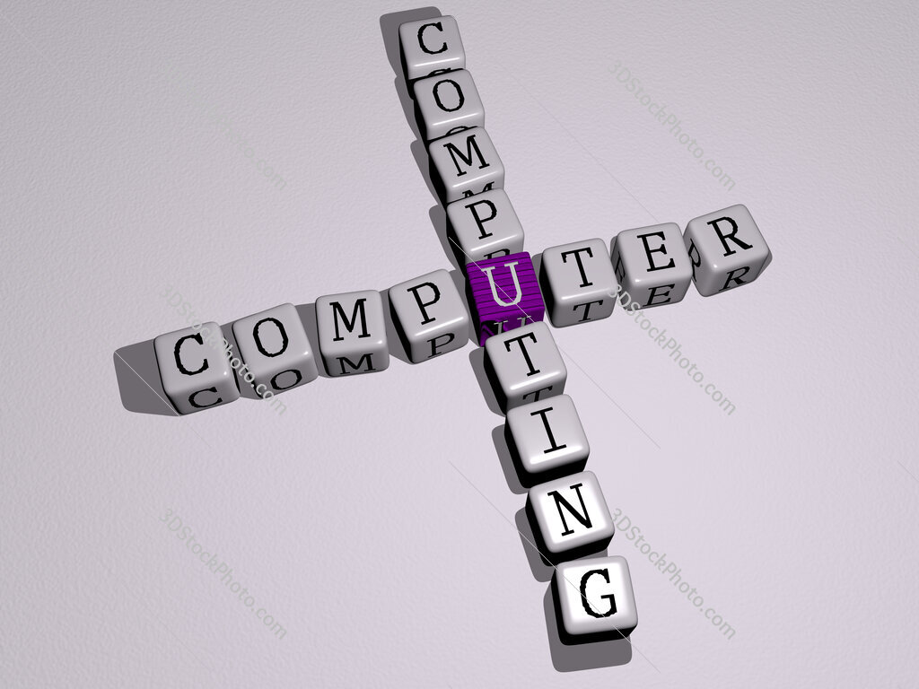 computer computing crossword by cubic dice letters