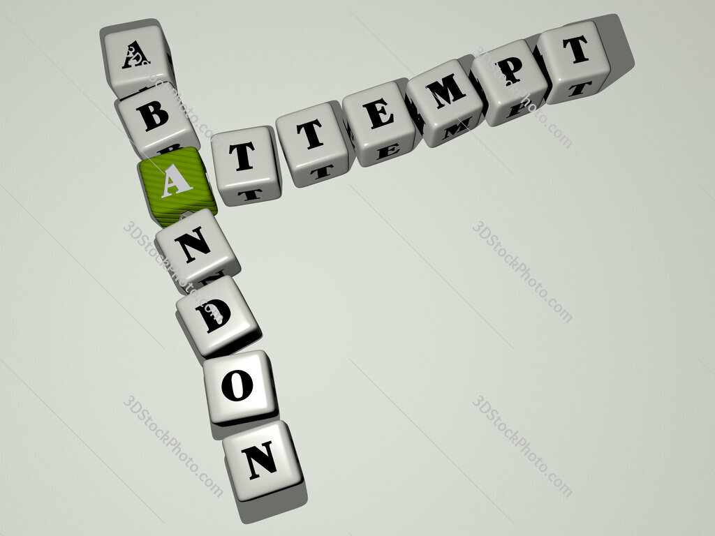 attempt abandon crossword by cubic dice letters