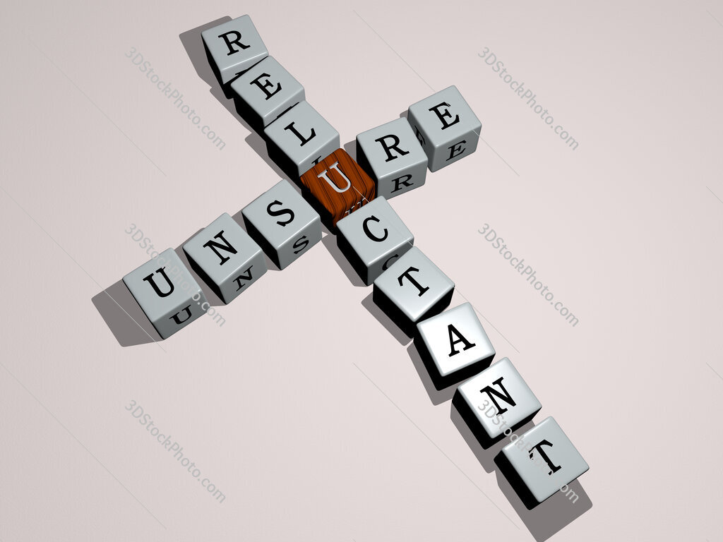 unsure reluctant crossword by cubic dice letters