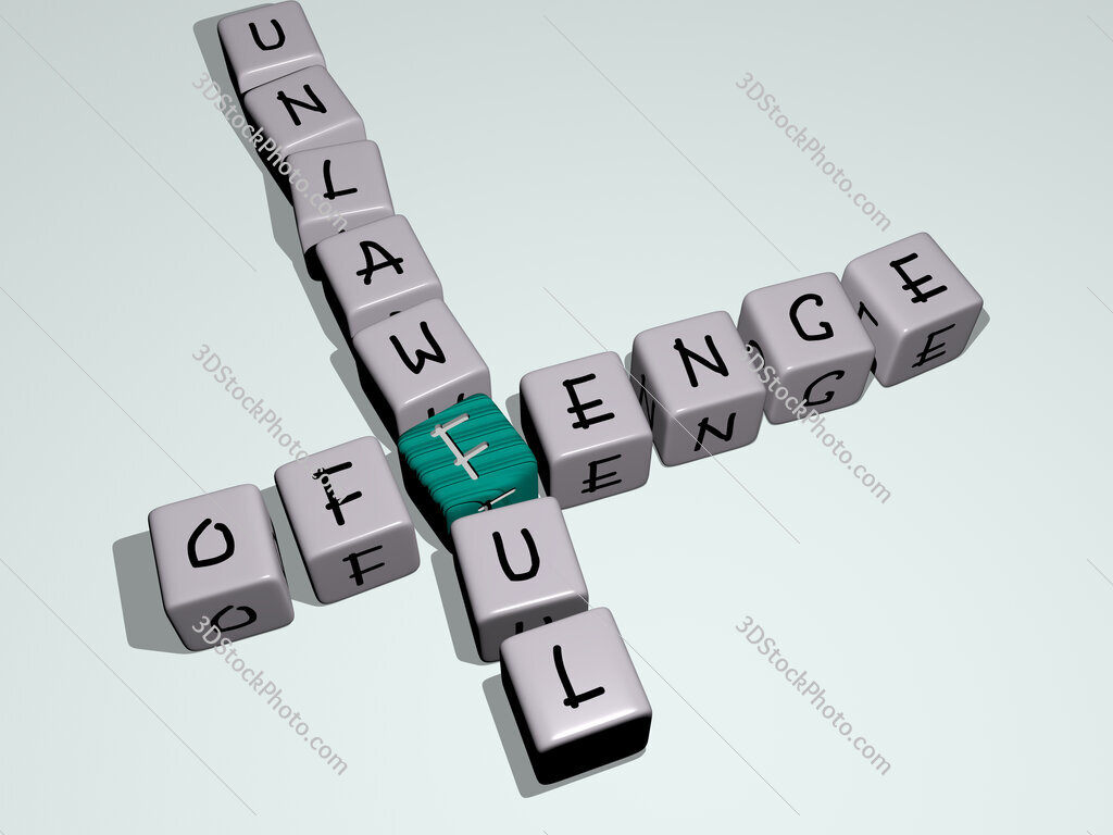 offence unlawful crossword by cubic dice letters