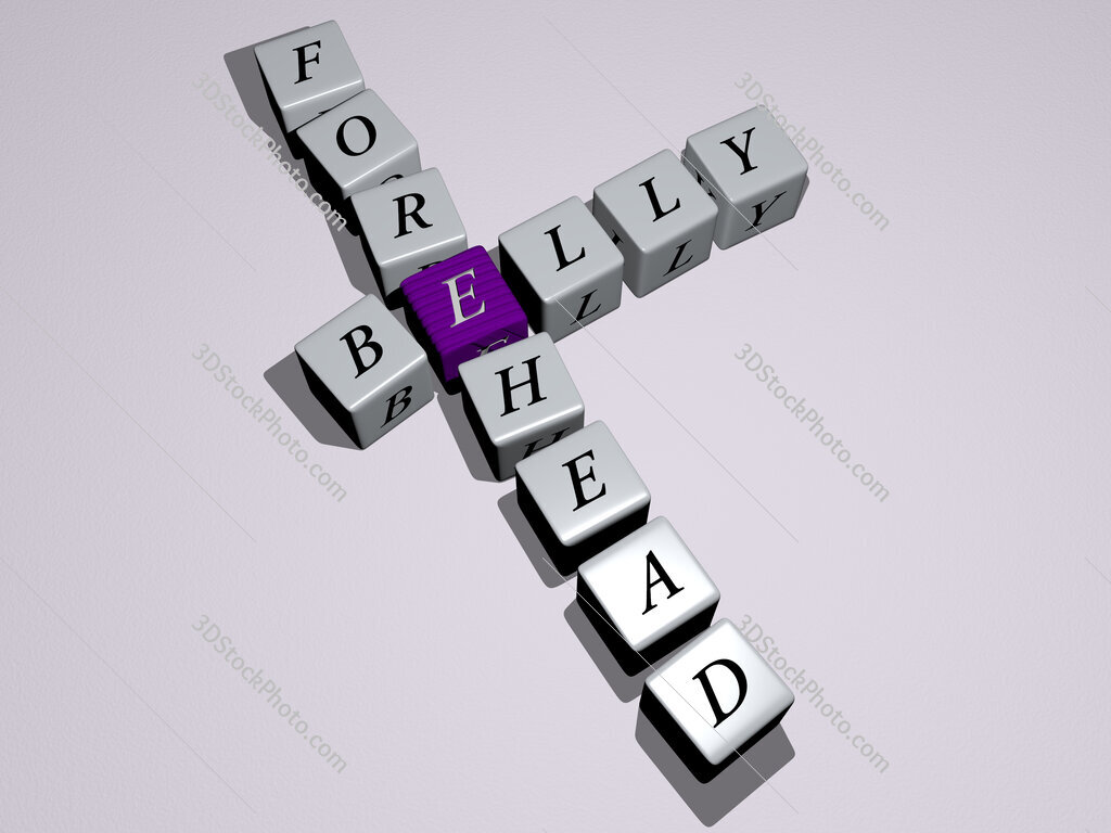 belly forehead crossword by cubic dice letters