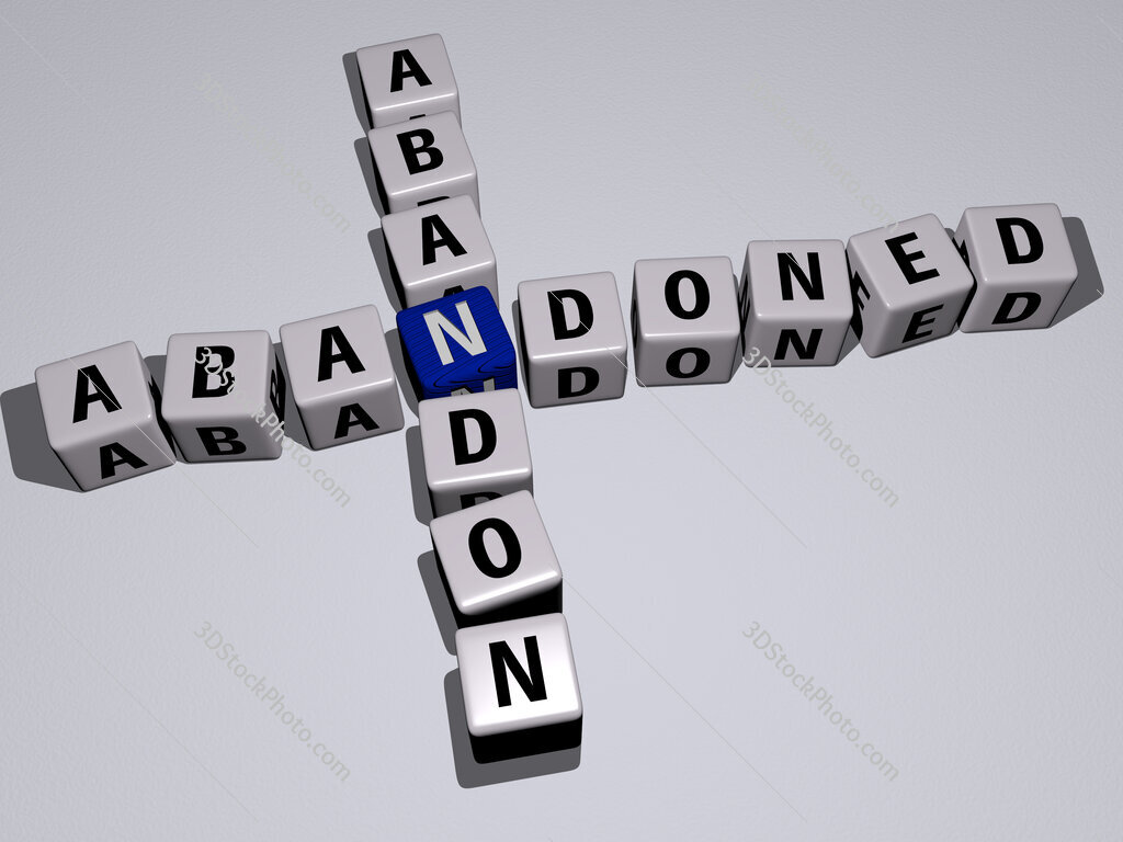 abandoned abandon crossword by cubic dice letters