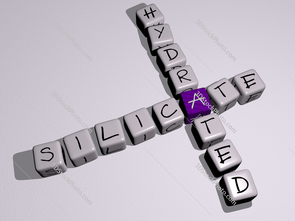silicate hydrated crossword by cubic dice letters
