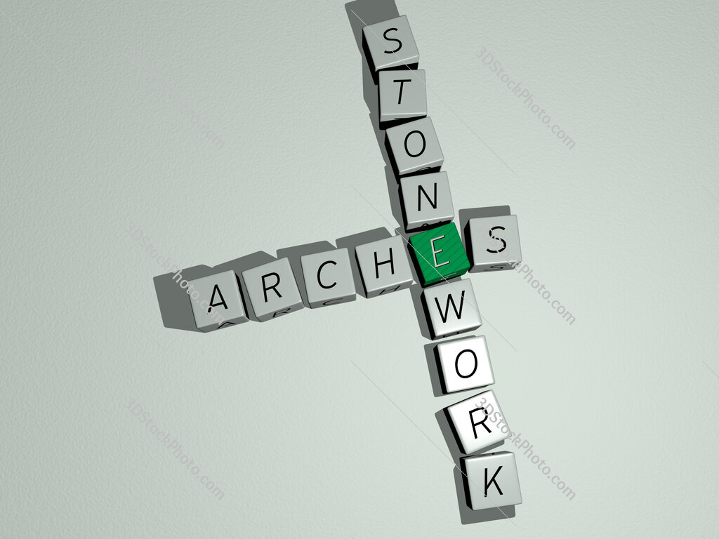 arches stonework crossword by cubic dice letters