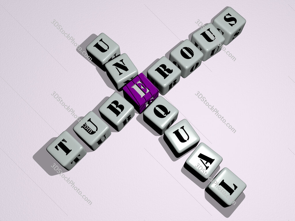 tuberous unequal crossword by cubic dice letters