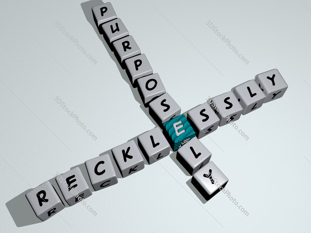 recklessly purposely crossword by cubic dice letters