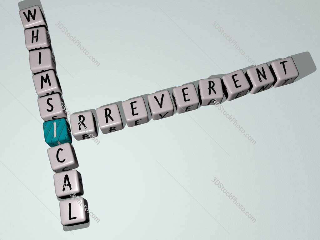 irreverent whimsical crossword by cubic dice letters