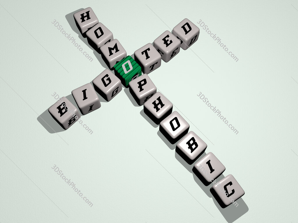 bigoted homophobic crossword by cubic dice letters