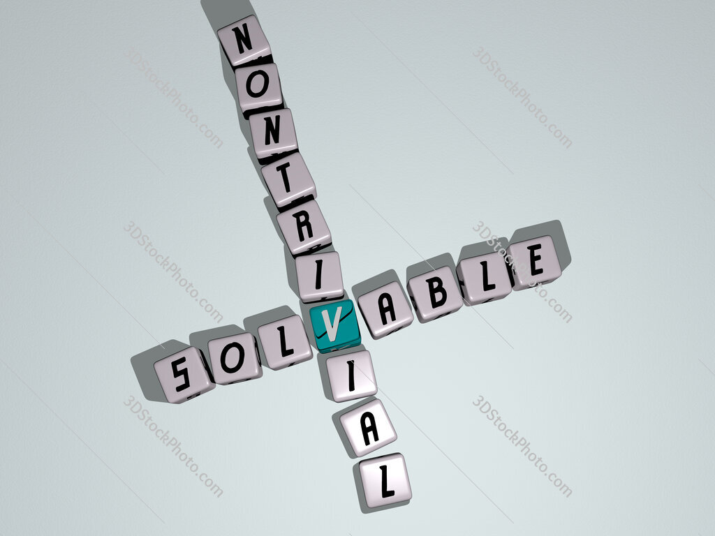 solvable nontrivial crossword by cubic dice letters