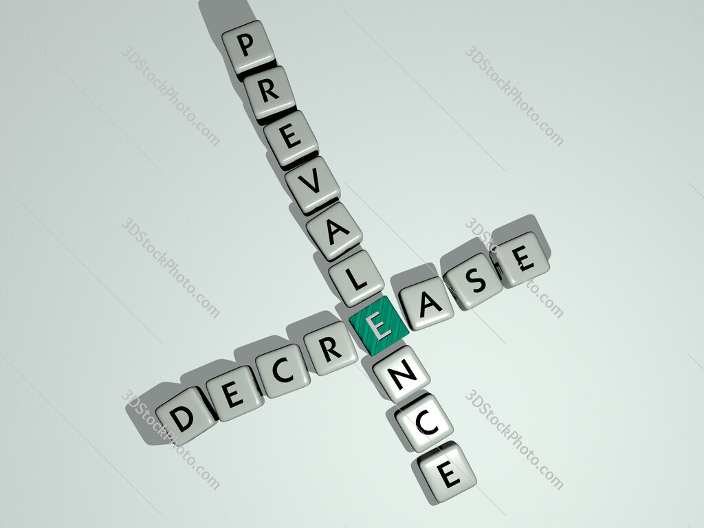 decrease prevalence crossword by cubic dice letters