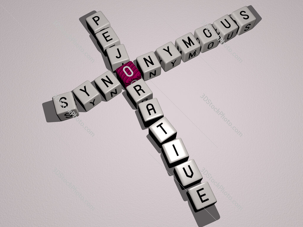 synonymous pejorative crossword by cubic dice letters