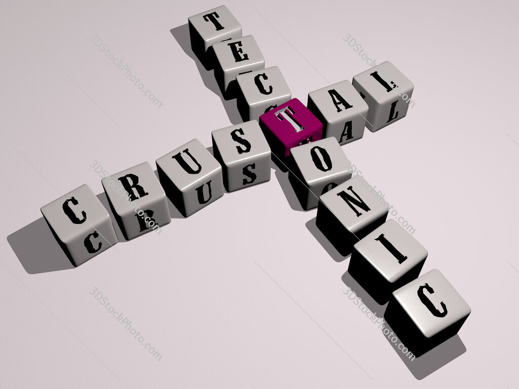 crustal tectonic crossword by cubic dice letters