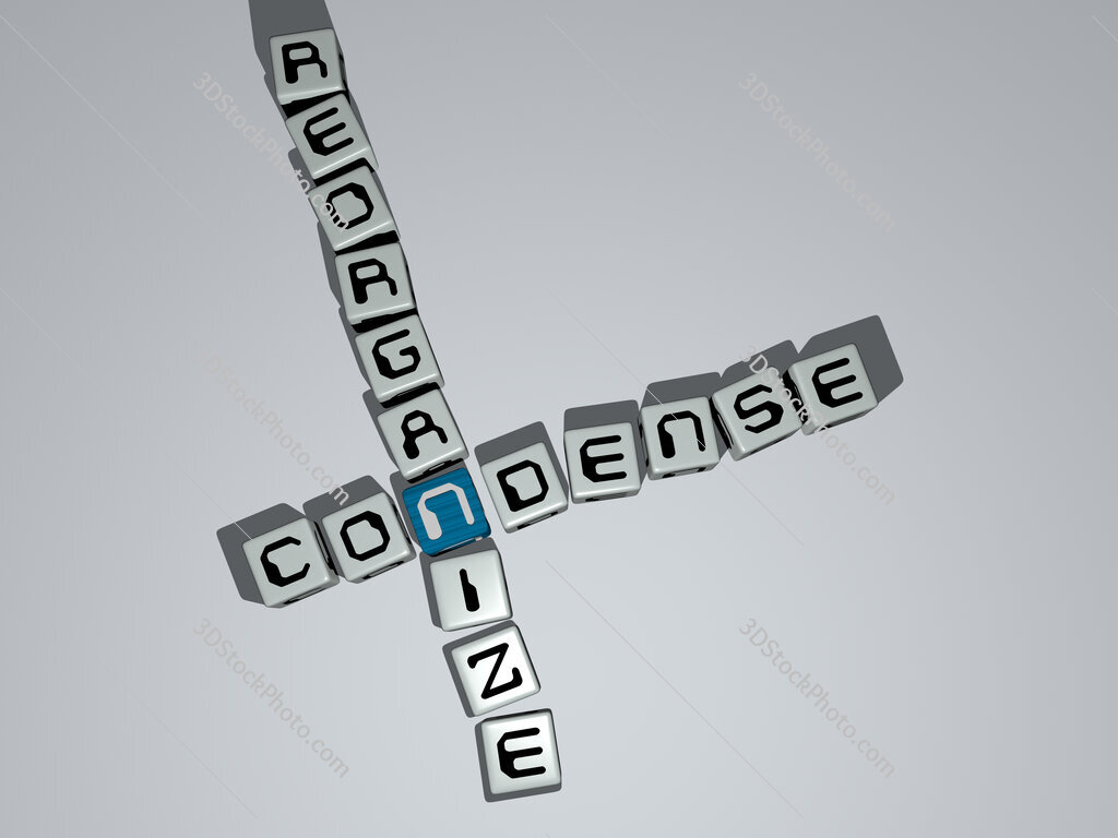 condense reorganize crossword by cubic dice letters