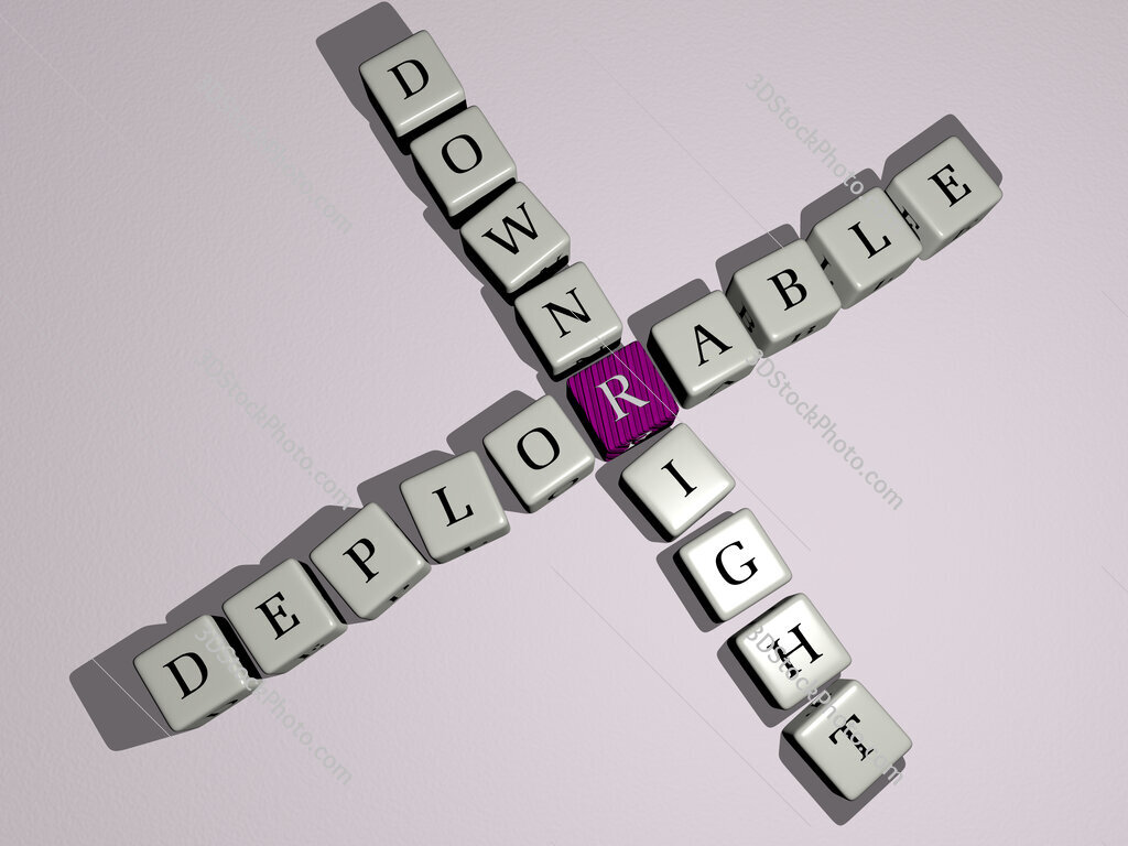 deplorable downright crossword by cubic dice letters
