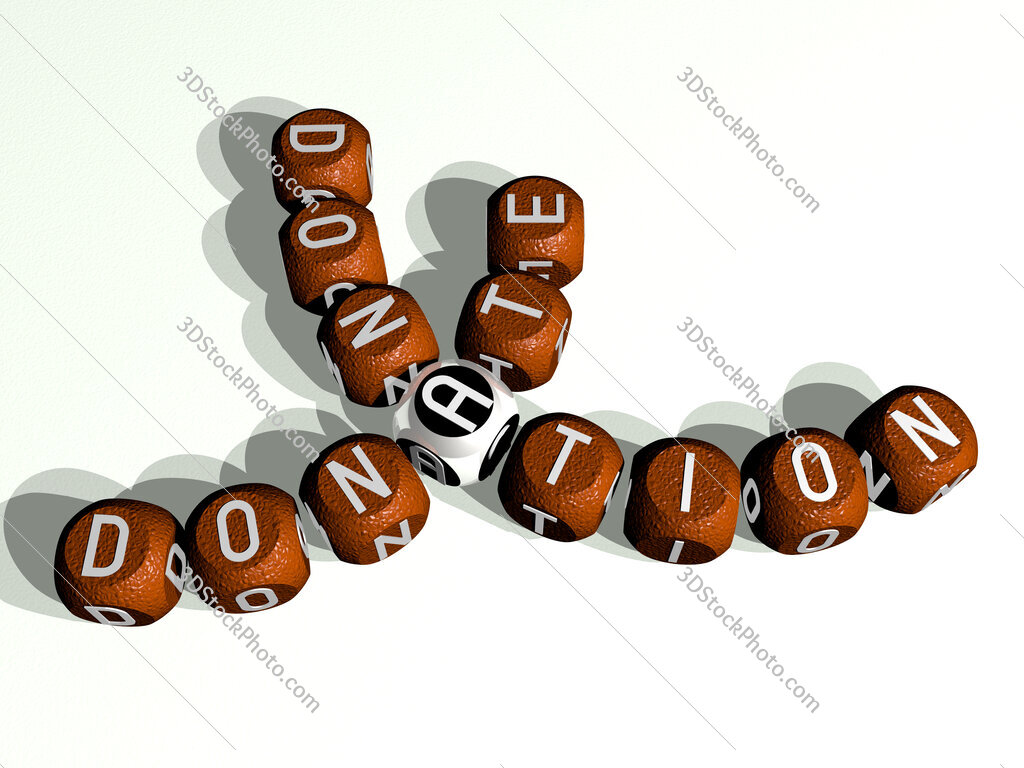 donate donation curved crossword of cubic dice letters