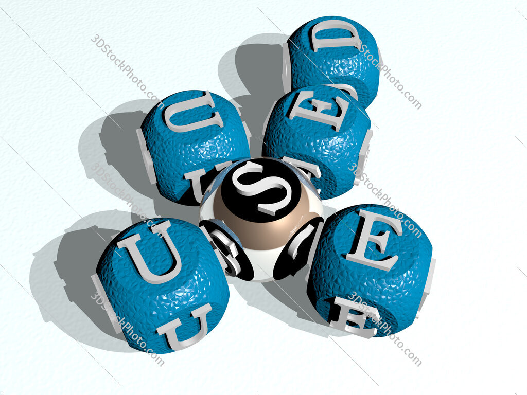 used use curved crossword of cubic dice letters