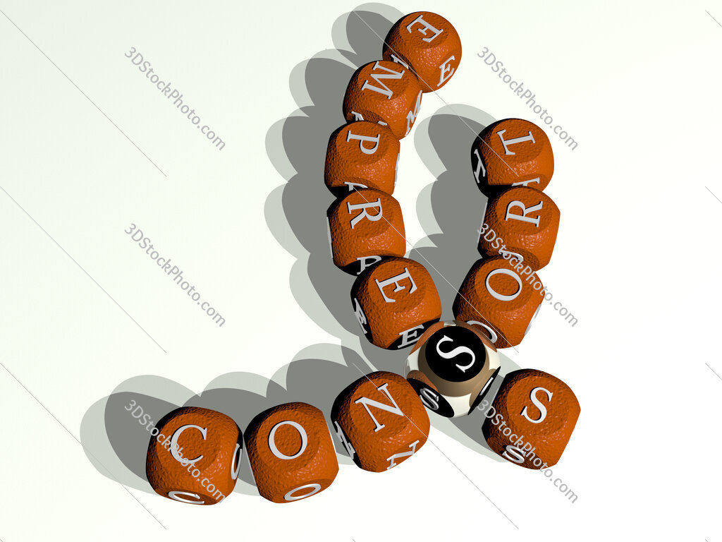 consort empress curved crossword of cubic dice letters
