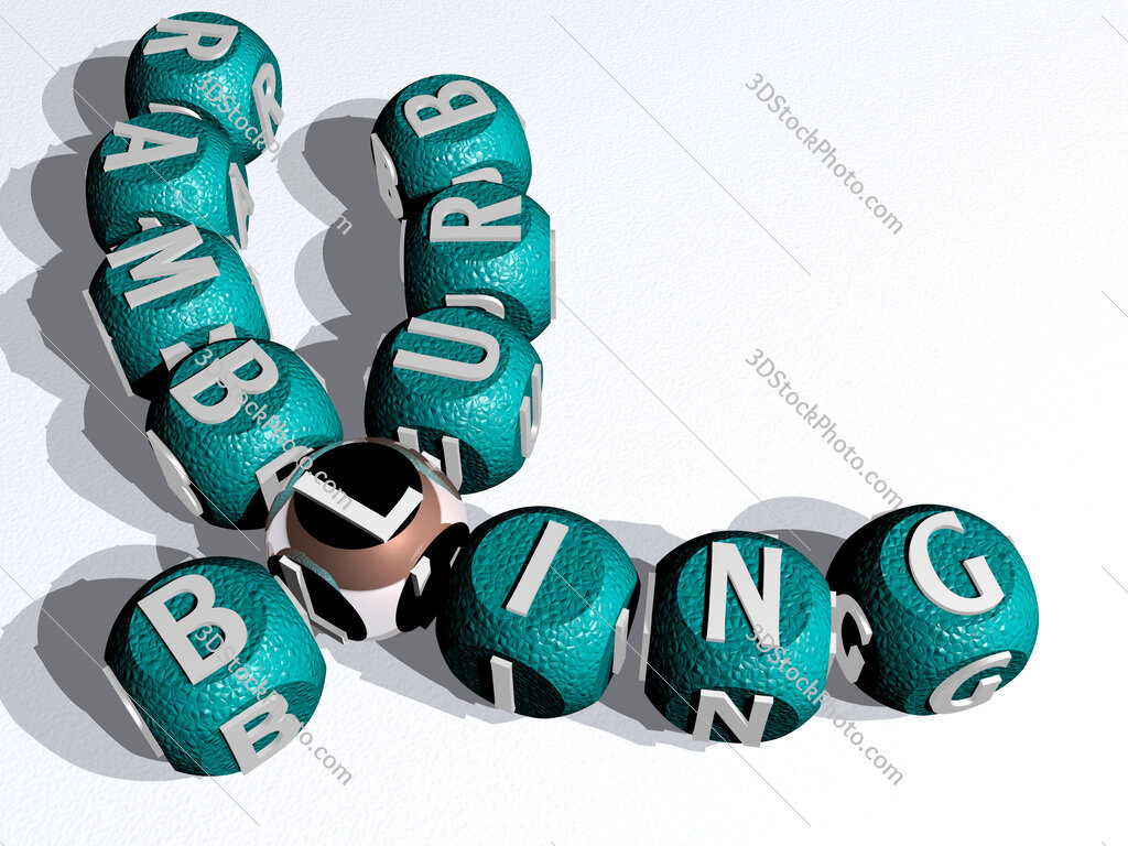 blurb rambling curved crossword of cubic dice letters