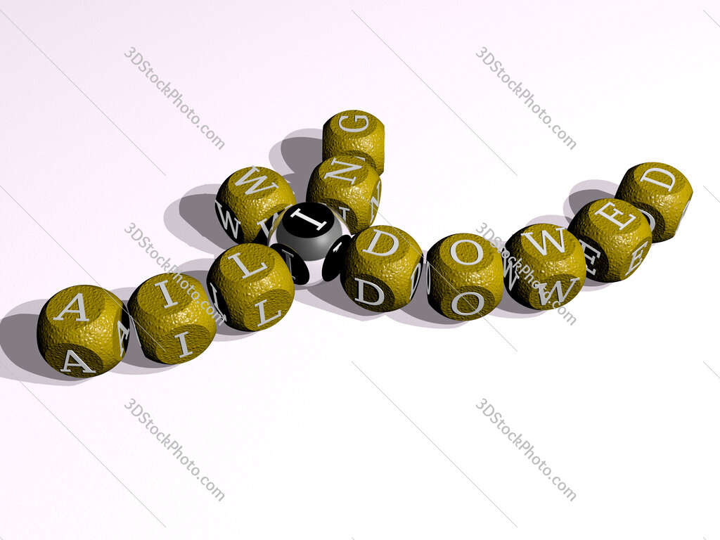ailing widowed curved crossword of cubic dice letters