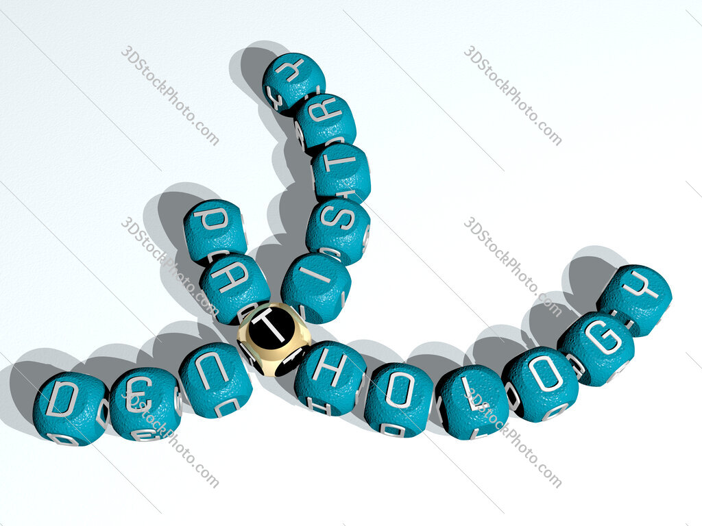 dentistry pathology curved crossword of cubic dice letters