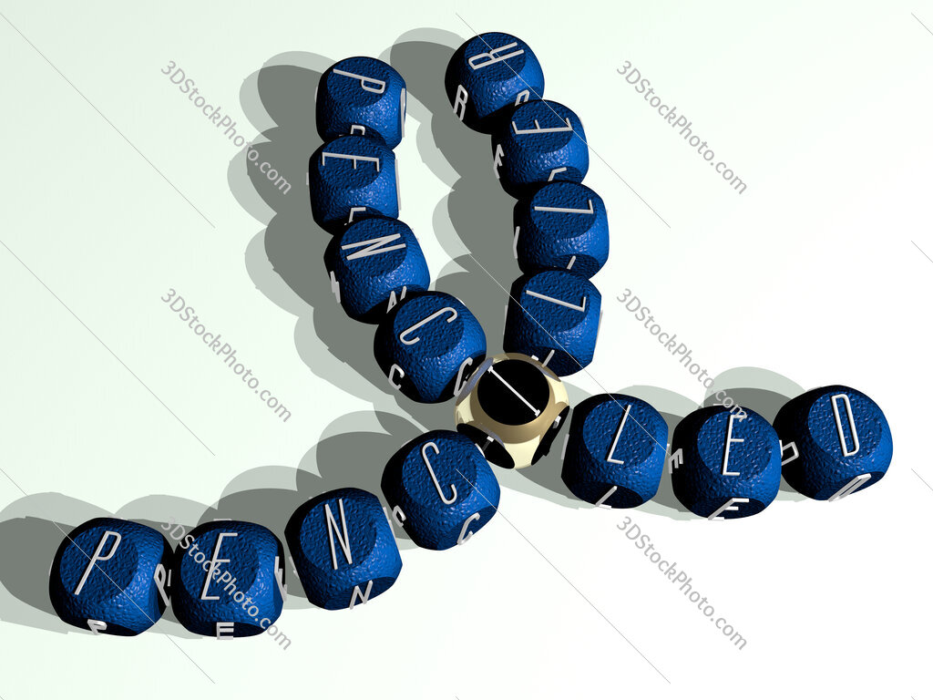 penciller penciled curved crossword of cubic dice letters