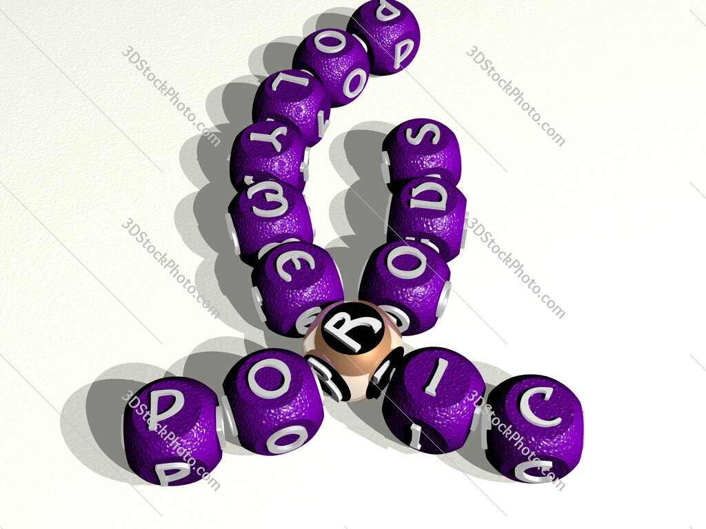 porous polymeric curved crossword of cubic dice letters