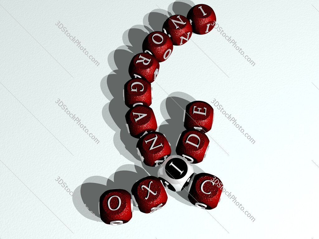 oxide inorganic curved crossword of cubic dice letters