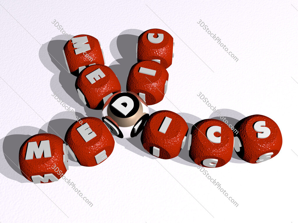 medic medics curved crossword of cubic dice letters