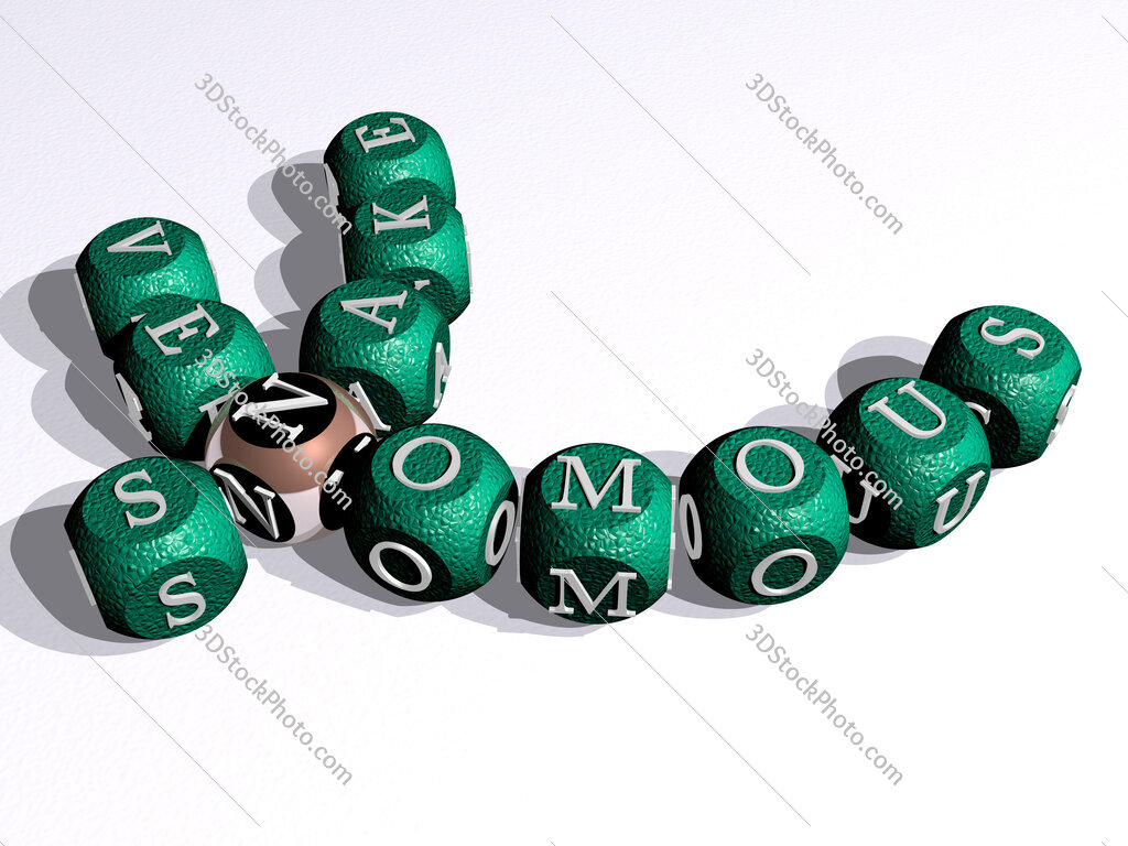snake venomous curved crossword of cubic dice letters