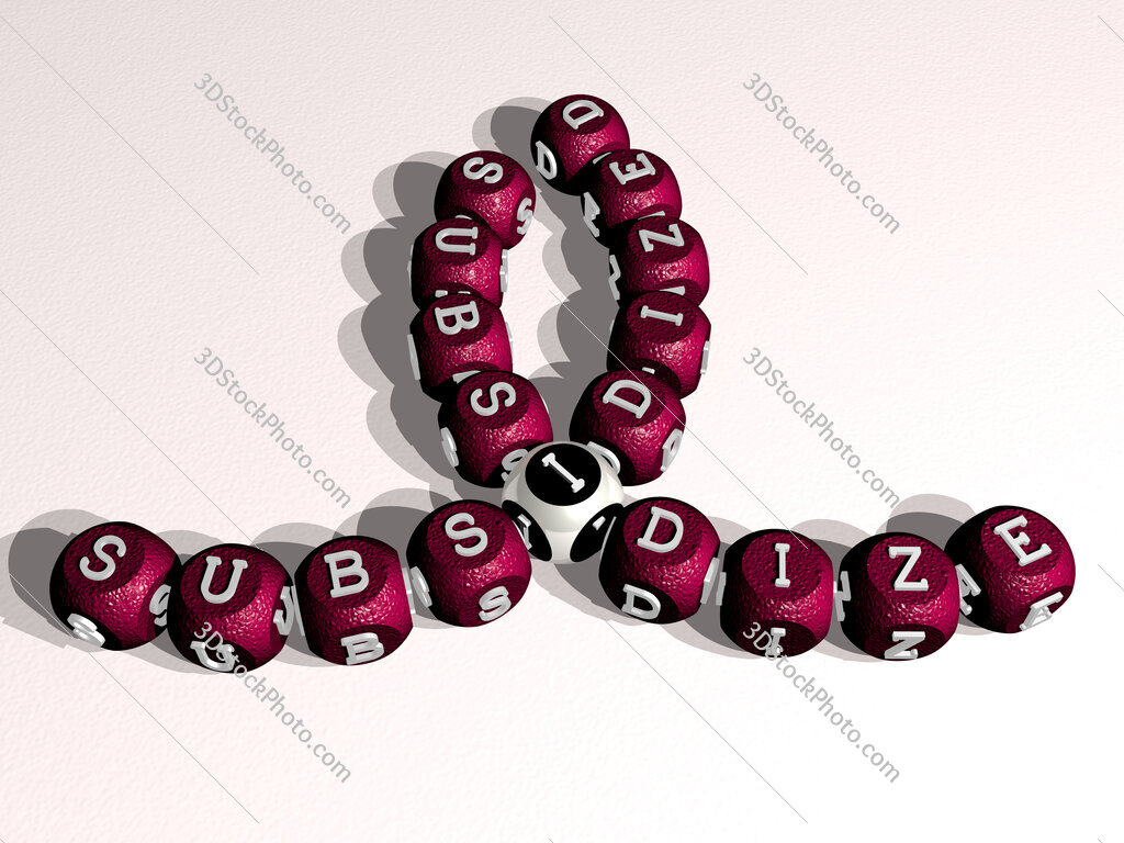 subsidized subsidize curved crossword of cubic dice letters