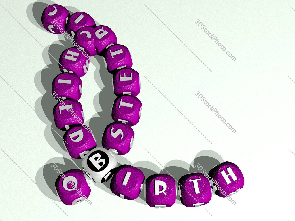 obstetric childbirth curved crossword of cubic dice letters