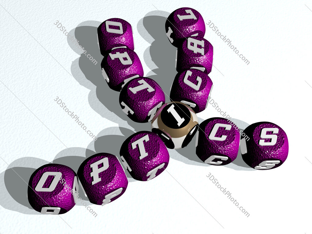optical optics curved crossword of cubic dice letters