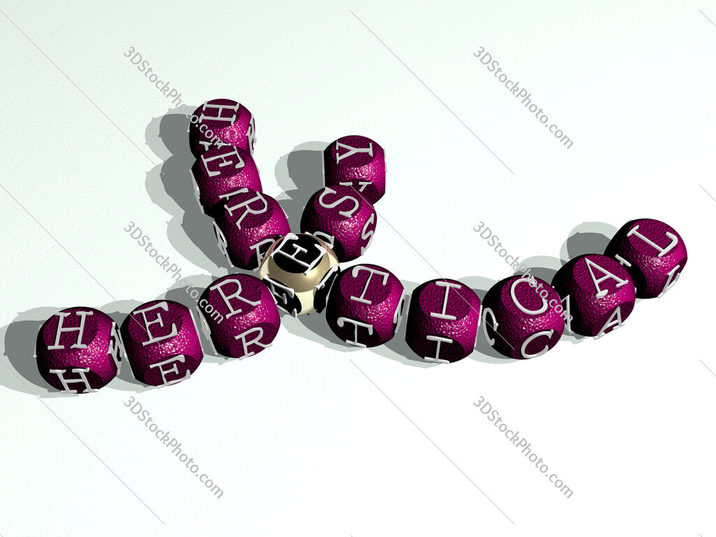 heresy heretical curved crossword of cubic dice letters