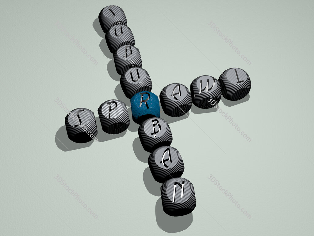 sprawl suburban crossword of dice letters in color
