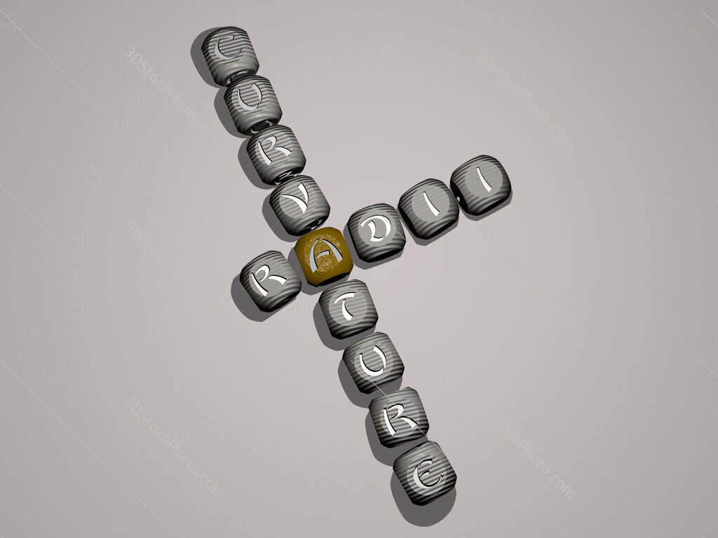 radii curvature crossword of dice letters in color